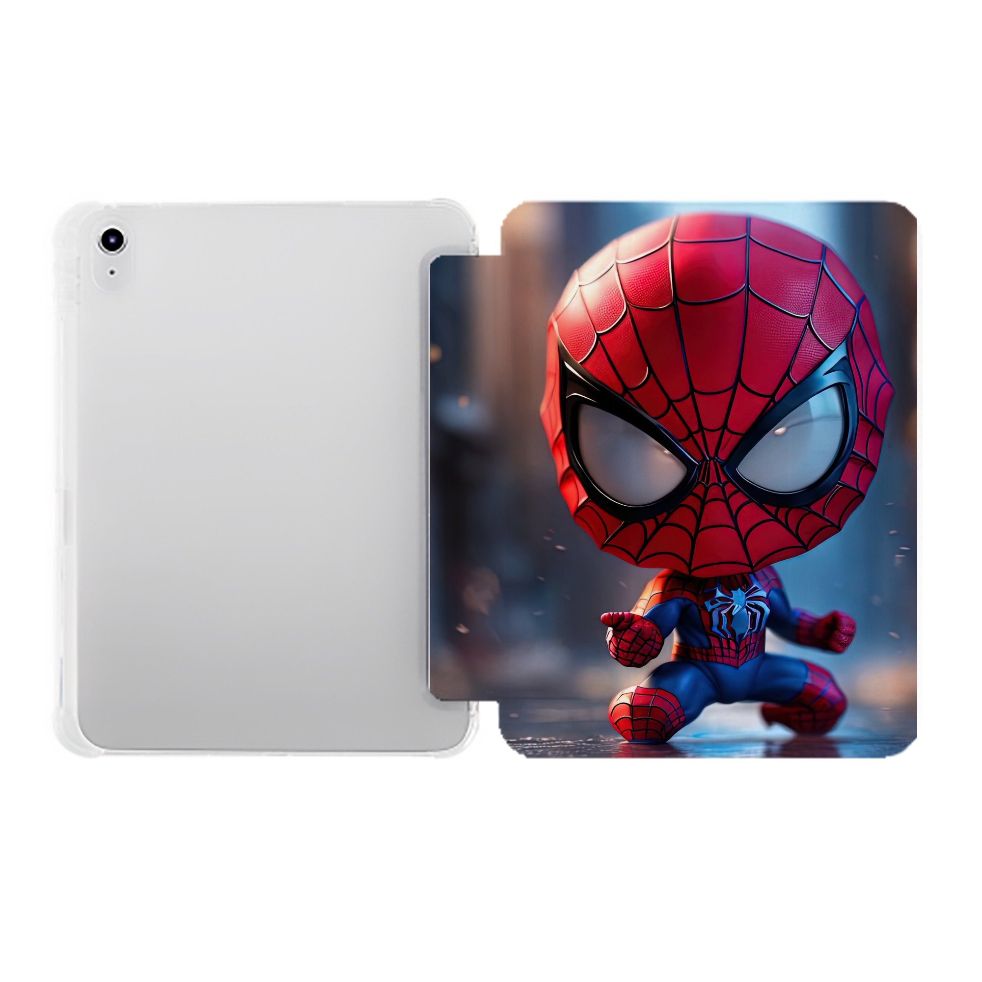 （画像用） Spider Man スパイダーマン IPad ケース ペン収納付き 三つ折りスタンド PUレザー×シリコン 対応機種9.5/10.5/10.9インチ